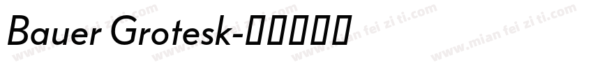 Bauer Grotesk字体转换